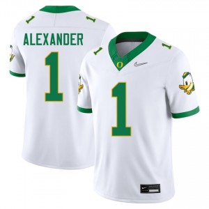 Bear Alexander White #1 Ducks Men High-Quality Stitched Football College Jersey Kj5M5323