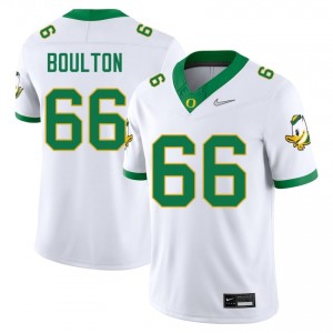 #66 Bryce Boulton Oregon Ducks Authentic White Men Player Football High-Strength Thread Jersey 4j4t4876