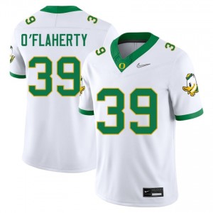 #39 White Ducks Men Cormac O'Flaherty Premium Stitched College Football Jersey 534XHW40