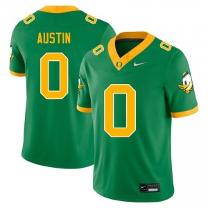 Daylen Austin #0 Green University of Oregon Men High School Football Pro-Grade Embroidered Jersey otS5u581