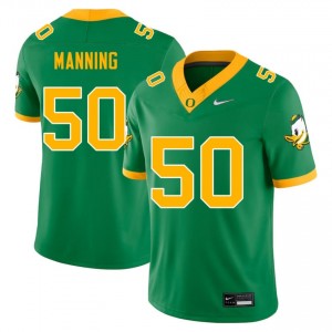 Exquisite Demetri Manning Football #50 Green UO Ducks Men High School Moisture-Wicking Jersey u5g6AX28