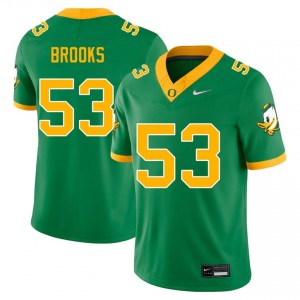Devin Brooks #53 Green Oregon Men NCAA Football Pro-Grade Embroidered Jersey ys27t456