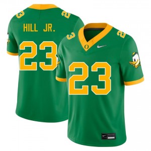 Green University of Oregon #23 Dierre Hill Jr. Men High School Durable Football Pro-Stitched Jersey aU2Au867