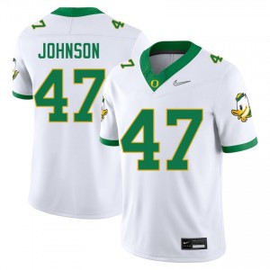 White #47 Elijah Rushing Ducks Men Player Football Genuine Stitched Jersey 718T6334