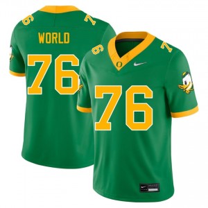 Green University of Oregon #76 Isaiah World Men NCAA Durable Football Pro-Stitched Jersey Cq582B16