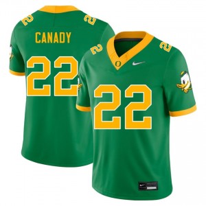 Exquisite Jadon Canady Football #22 Green UO Ducks Men High School Moisture-Wicking Jersey 5I63r580