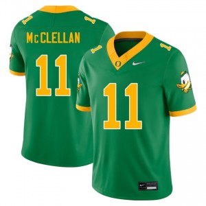UO Ducks Green #11 Jeremiah McClellan Men Game-Ready High School Football Embroidered Jersey 840R0f63