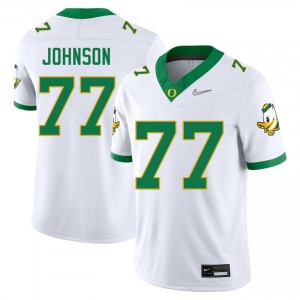 #77 White Ducks Men Jericho Johnson Premium Stitched College Football Jersey 82H27494