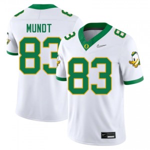 UO #83 White Johnny Mundt Men Elite College Football High-Performance Jersey Eh4wx750
