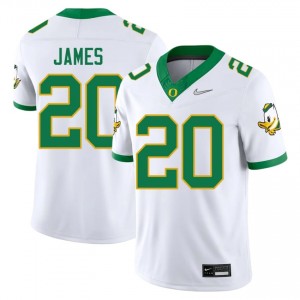 Oregon Ducks #20 White Jordan James Men Elite Player Football High-Performance Jersey 4RO5m550
