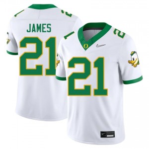 White UO #21 LaMichael James Men University Durable Football Pro-Stitched Jersey q378Fm69