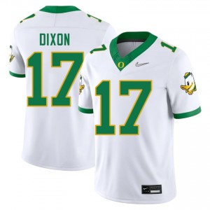 White Ducks #17 Markus Dixon Men College Durable Football Pro-Stitched Jersey 771KG491