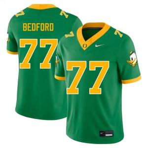 UO Ducks Green #77 Matthew Bedford Men Game-Ready NCAA Football Embroidered Jersey j22K8s98
