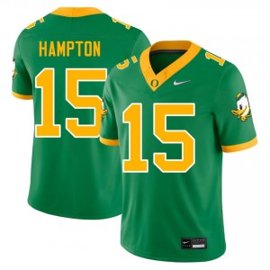 #15 Green Oregon Ducks Men Messiah Hampton Premium Stitched High School Football Jersey ao4s8Q59