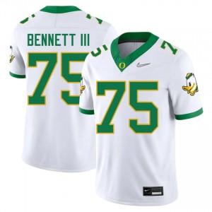 Ducks #75 White Michael Bennett III Men Elite Player Football High-Performance Jersey 8Puy7014