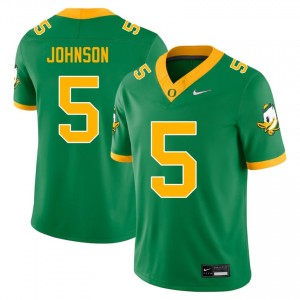 University of Oregon Green #5 Theran Johnson Men Game-Ready NCAA Football Embroidered Jersey 6q801015