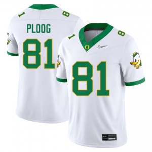 Vander Ploog White #81 Oregon Ducks Men High-Quality Stitched Football Player Jersey Ng0Wn868