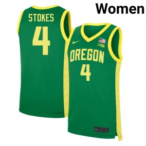 Tyran Stokes Green #4 UO Ducks Women High-Quality Stitched Basketball High School Jersey p5H7wf63