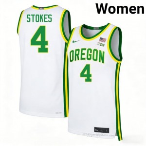 White Ducks #4 Tyran Stokes Women Player Throwback Durable Basketball Pro-Stitched Jersey F1h60S55