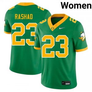 Ahmad Rashad Green #23 Ducks Women High-Quality Stitched Football College Jersey K5H3W424