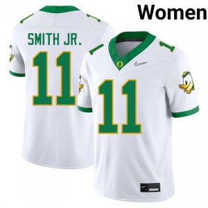 Akili Smith Jr. #11 White Oregon Women NCAA Football Pro-Grade Embroidered Jersey Ir4T3o43