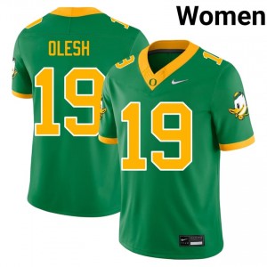 Green UO #19 Andrew Olesh Women High School Durable Football Pro-Stitched Jersey 3k46qp20