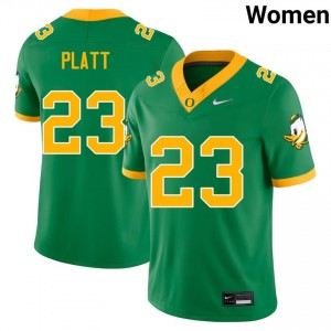 UO Ducks Green #23 Brayden Platt Women Game-Ready NCAA Football Embroidered Jersey 48E8r895