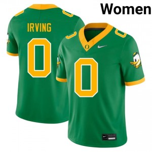 Green UO Ducks #0 Bucky Irving Women College Durable Football Pro-Stitched Jersey 43755643