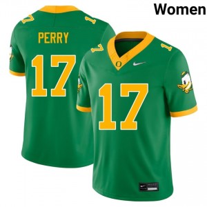 University of Oregon #17 Green Cooper Perry Women Elite High School Football High-Performance Jersey 8W3p0S34