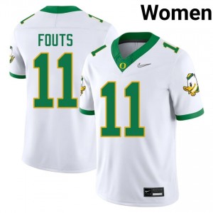 Dan Fouts #11 White UO Ducks Women College Football Pro-Grade Embroidered Jersey 81baT078