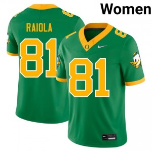 UO Ducks #81 Green Dayton Raiola Women Elite High School Football High-Performance Jersey T6044t87