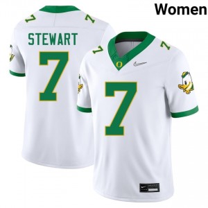 Evan Stewart White #7 UO Women High-Quality Stitched Football Player Jersey a8iK3618