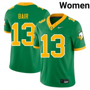 Gatlin Bair Green #13 Oregon Ducks Women High-Quality Stitched Football University Jersey 6a471r10