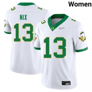 Women #13 Gavin Nix White UO Player Football Team-Issued Stitched Jersey 4Qap8394