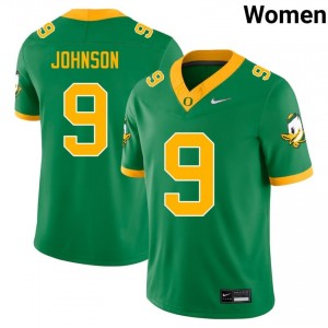 UO Ducks #9 Green Jamari Johnson Women Elite NCAA Football High-Performance Jersey d6ds1t94