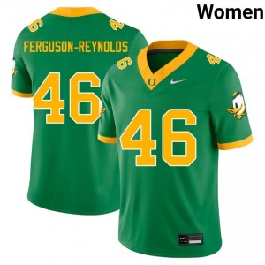 Oregon Green #46 James Ferguson-Reynolds Women Game-Ready NCAA Football Embroidered Jersey 82y73o57