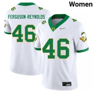 James Ferguson-Reynolds White #46 Ducks Women High-Quality Stitched Football College Jersey 0Od14Q13