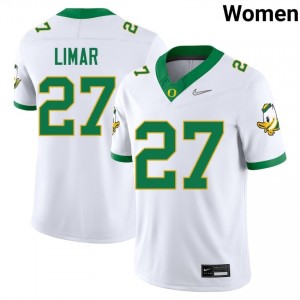 #27 White UO Women Jayden Limar Premium Stitched Player Football Jersey C7RYGy30