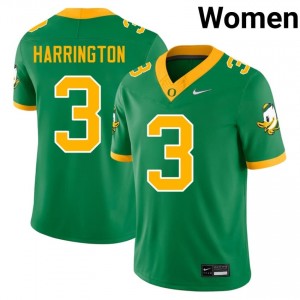 Oregon #3 Green Joey Harrington Women Elite University Football High-Performance Jersey 84P24t67