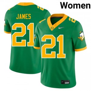 UO Ducks #21 Green LaMichael James Women Elite College Football High-Performance Jersey 3G2J8t75