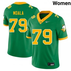 Oregon Green #79 Lipe Moala Women Game-Ready High School Football Embroidered Jersey Qy1D1j38