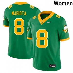 Marcus Mariota #8 Green University of Oregon Women High School Football Pro-Grade Embroidered Jersey 84t43H19
