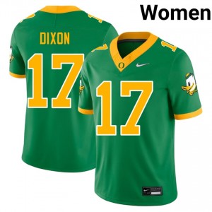 UO Ducks #17 Green Markus Dixon Women Elite Player Football High-Performance Jersey T552OB54