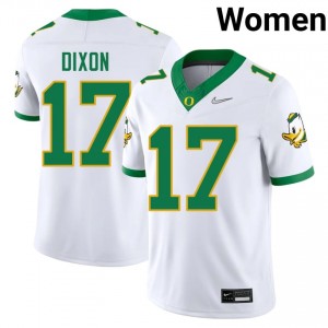 Markus Dixon #17 White UO Women University Football Pro-Grade Embroidered Jersey m7M3E580