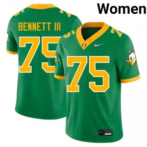 Michael Bennett III Green #75 UO Ducks Women High-Quality Stitched Football NCAA Jersey b7t30647