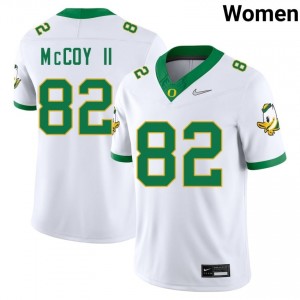 Nathan McCoy II White #82 Oregon Ducks Women High-Quality Stitched Football College Jersey 47gg6719