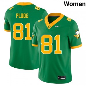 Exquisite Vander Ploog Football #81 Green University of Oregon Women High School Moisture-Wicking Jersey GgdrPX37