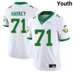 Youth #71 Alex Harkey White UO College Football Team-Issued Stitched Jersey 01Wf2D62