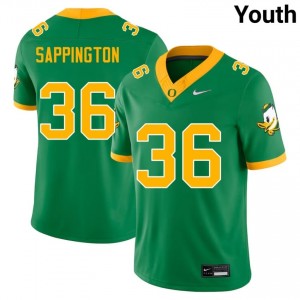 Oregon #36 Green Atticus Sappington Youth Elite High School Football High-Performance Jersey 6l10eY44