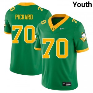 UO Ducks Green #70 Charlie Pickard Youth Game-Ready NCAA Football Embroidered Jersey d270Jq34
